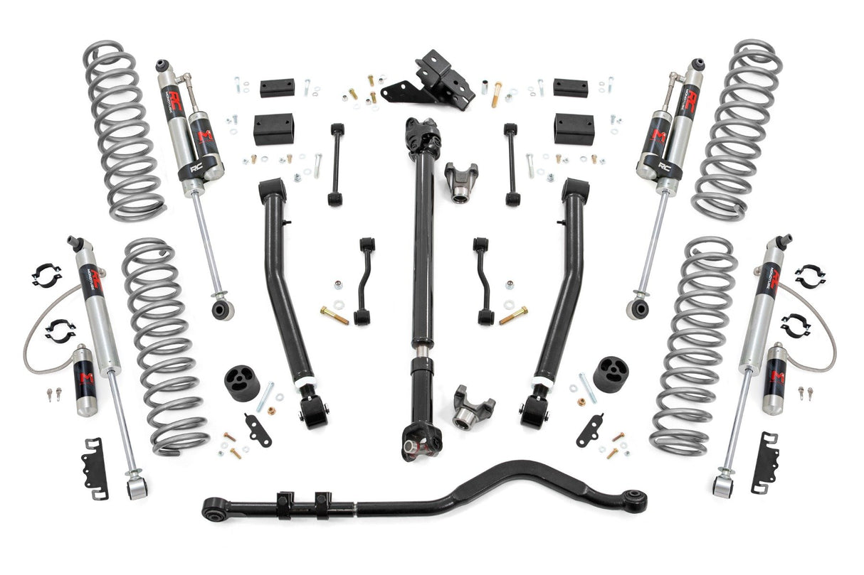 Rough Country 3.5 Inch Lift Kit | Adj Lower | FR D/S | Jeep Wrangler JL 4WD (24-26)
