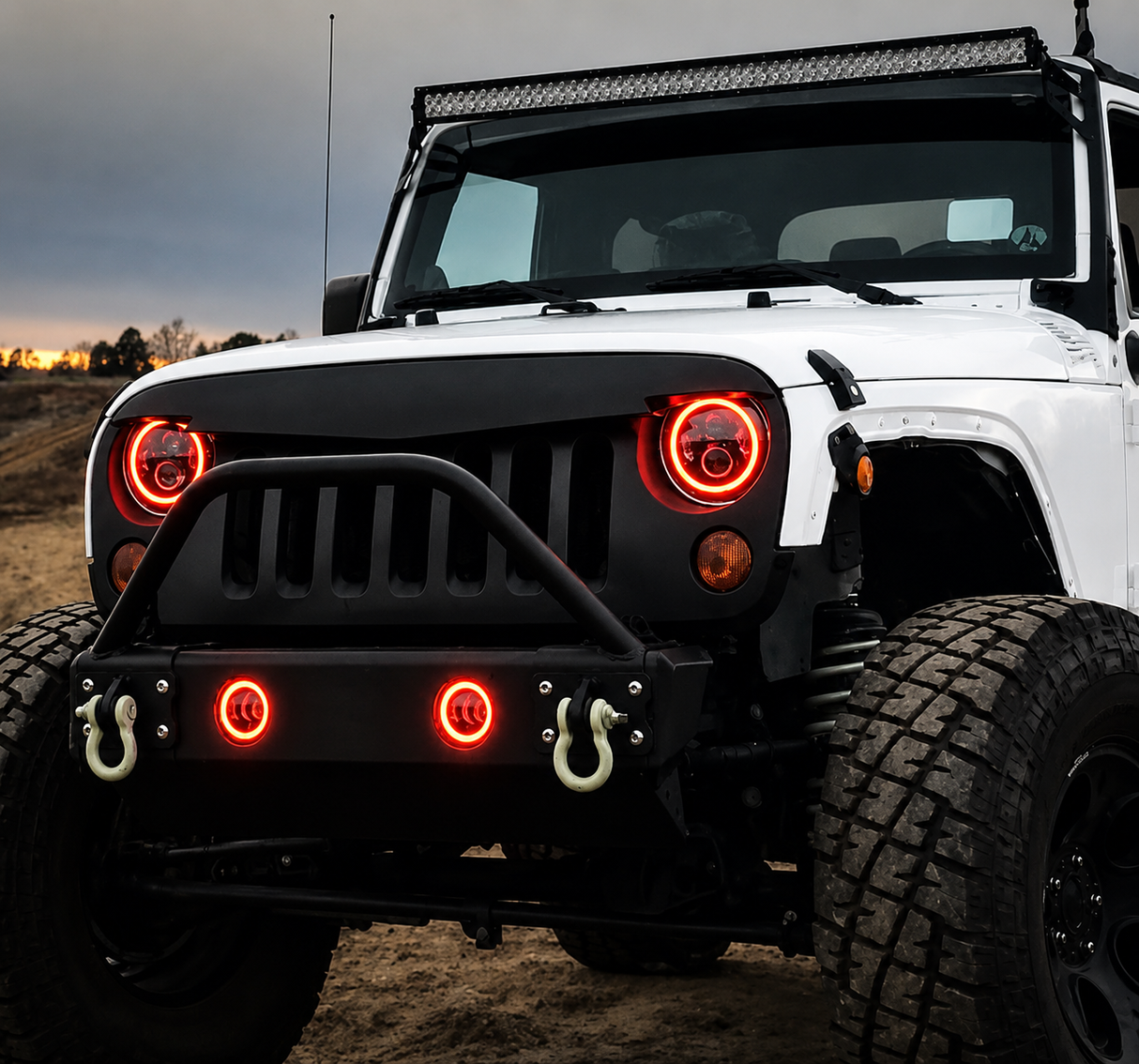 Trail Ops 7-Inch RGB LED Headlight & Fog Light Combo Kit | Jeep Wrangler JK/JKU