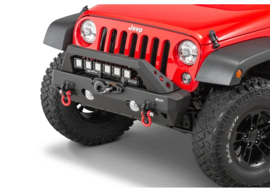 Quadratec Aluminum Brute Strength Winch Bumper for 07-18 Jeep Wrangler JK