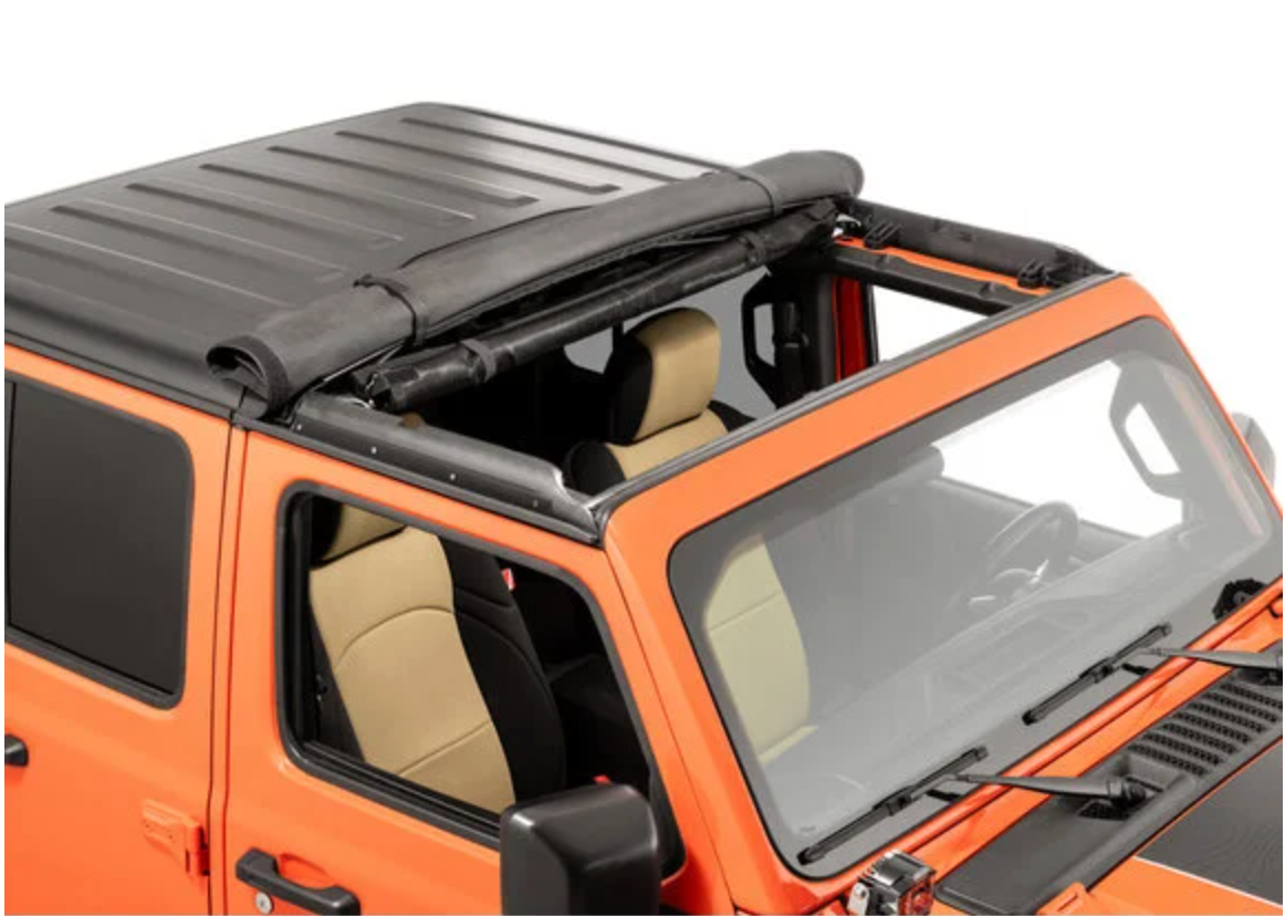 QuadraTop Skylite Roll Top for Hardtop in Black Diamond for Jeep Wrangler JL & Gladiator JT
