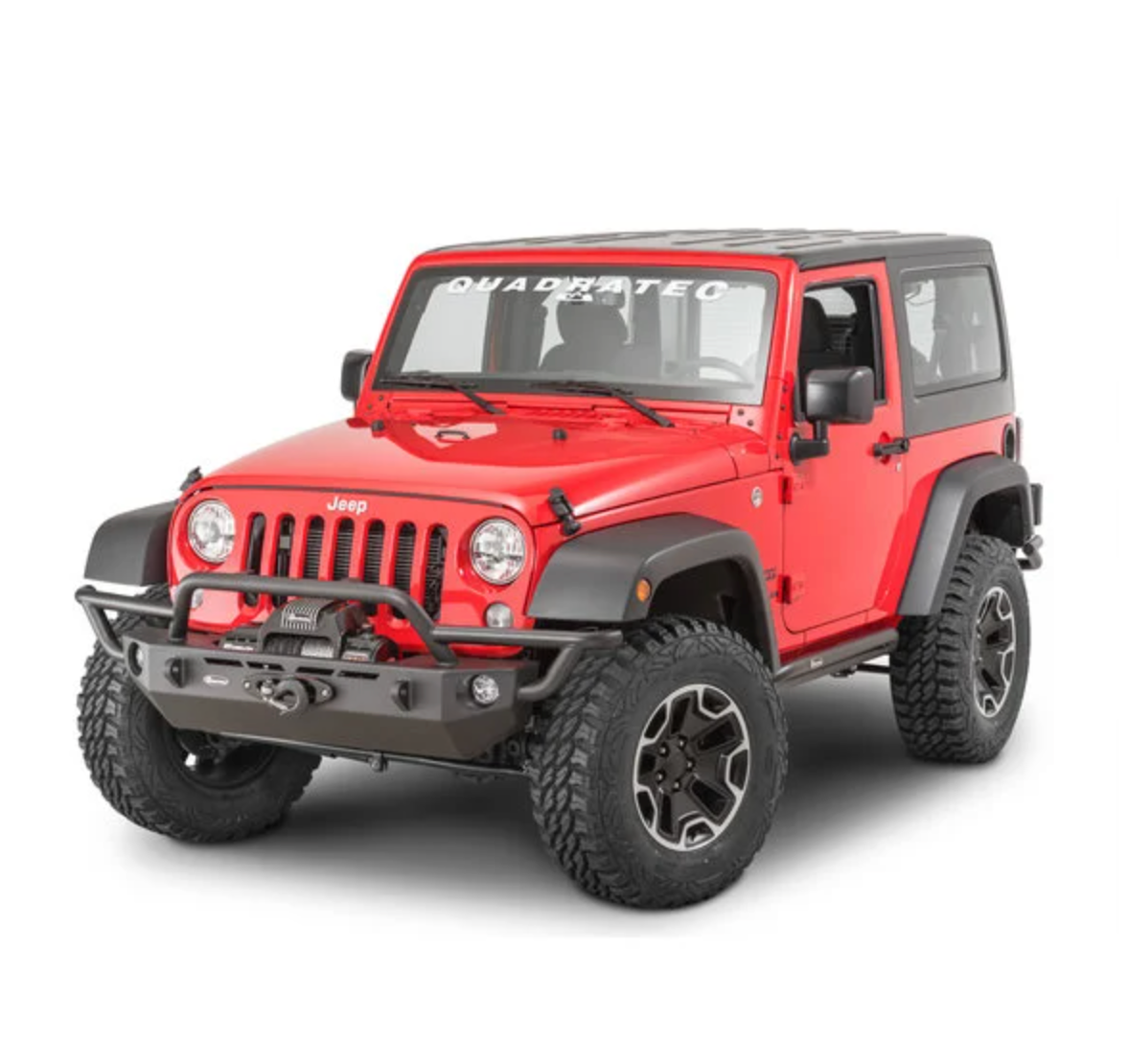 Quadratec QRC Front Winch Ready Bumper Full Width Without Winch for 07-18 Jeep Wrangler JK