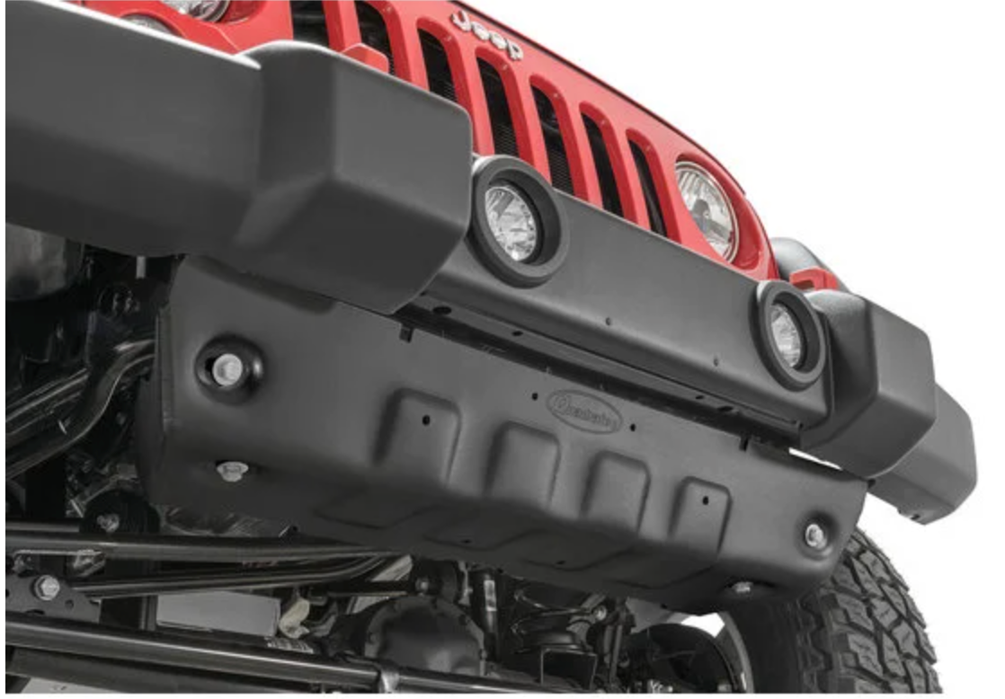 Quadratec Aluminum Modular Front Sway Bar Skid Plate for 10-18 Jeep Wrangler JK