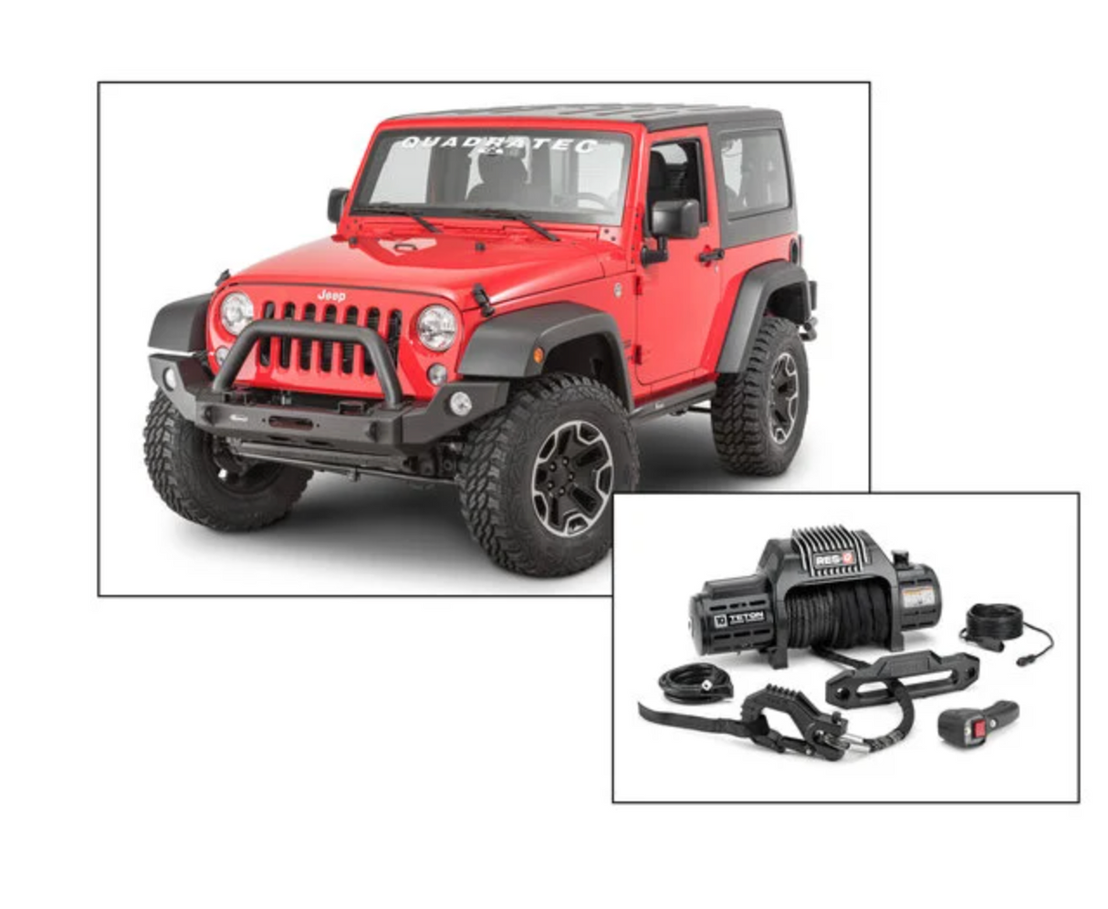 Quadratec Modular Winch Ready Front Bumper for 07-18 Jeep Wrangler JK