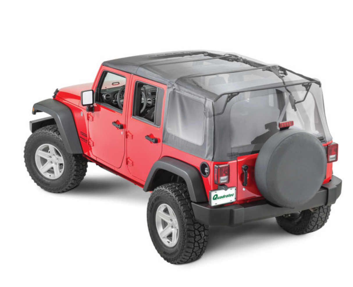 QuadraTop Gen II Complete Soft Top in Premium Sailcloth for 07-18 Jeep Wrangler Unlimited JKU