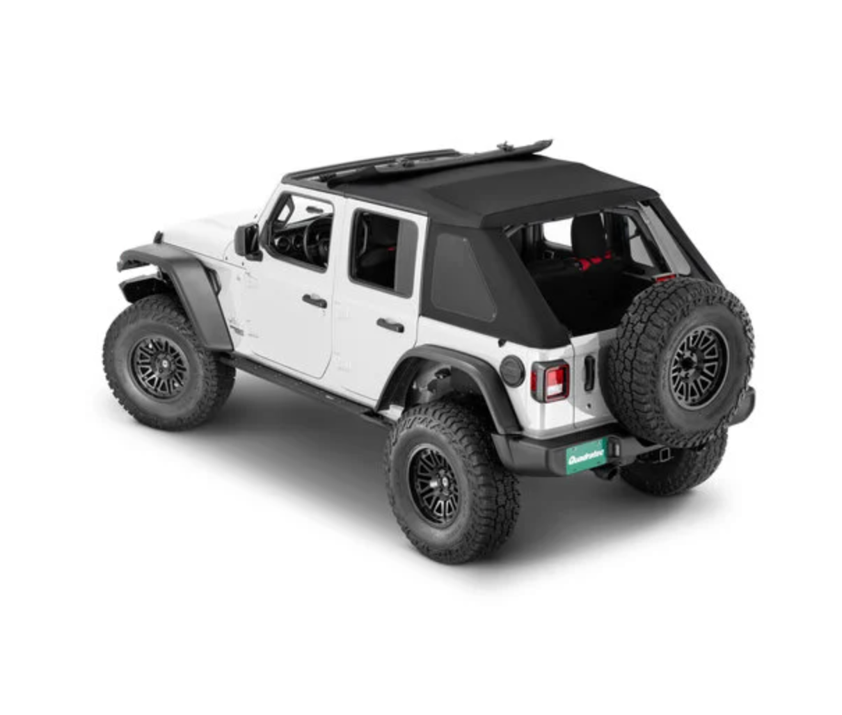 QuadraTop Adventure Top S with Premium Black Twill for 18- Current Jeep Wrangler JLU 4-Door