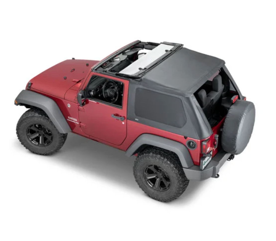 QuadraTop Adventure Top S Soft Top in Black Diamond Fabric for 07-18 Jeep Wrangler JK 2-Door