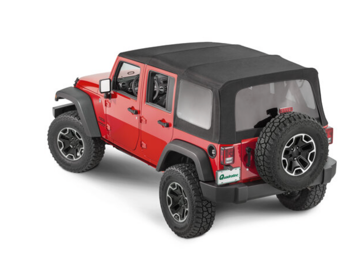 QuadraTop Premium Twill Replacement Top with Tinted Windows for 10-18 Jeep Wrangler JK Unlimited 4-Door