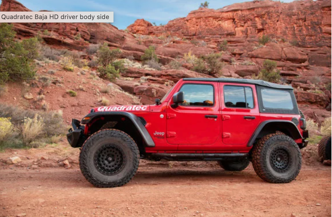Quadratec 12510 5230 Baja HD Fender Flares for 18-26 Jeep Wrangler JL