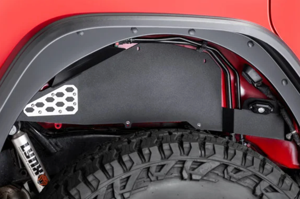 Quadratec Aluminum Inner Fender Liners Front & Rear Inner Fender Liners for 07-18 Jeep Wrangler JK