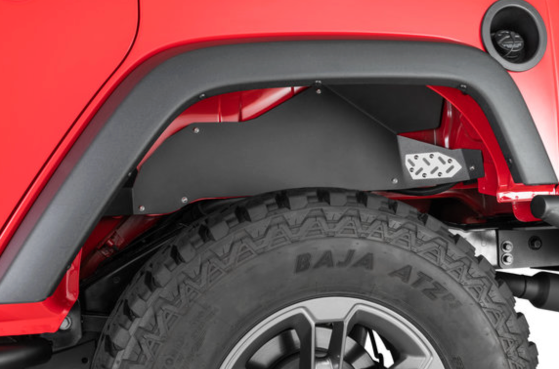 Quadratec Aluminum Inner Fender Liners Front & Rear Inner Fender Liners for 07-18 Jeep Wrangler JK