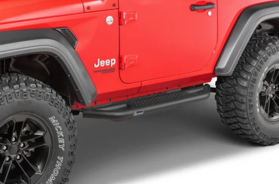 Quadratec QRC Side Armor with Step for 18-26 Jeep Wrangler JL 2-Door