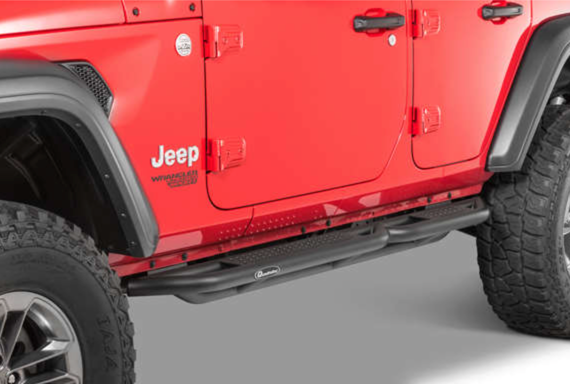 Quadratec QRC Side Armor with Step for 18-26 Jeep Wrangler JL Unlimited 4-Door