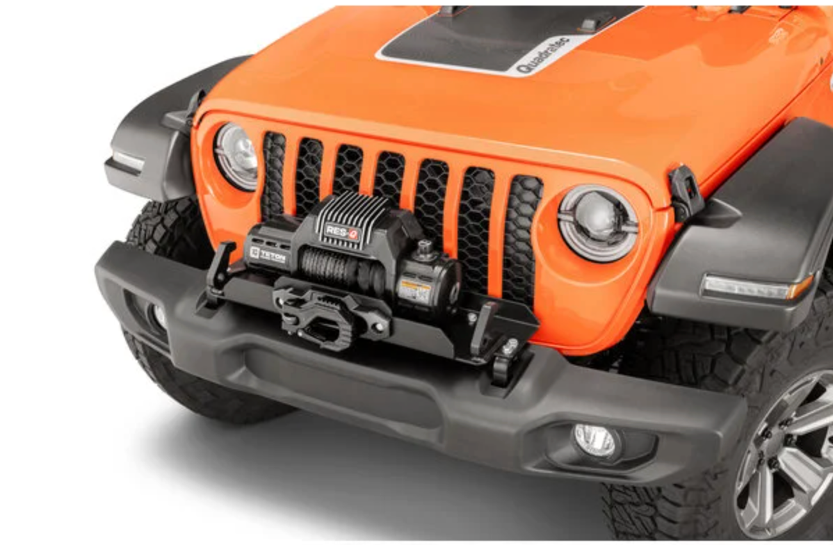 Carnivore Winch Mounting Plate for 18-26 Jeep Wrangler JL & Gladiator JT with Factory Plastic Bumper