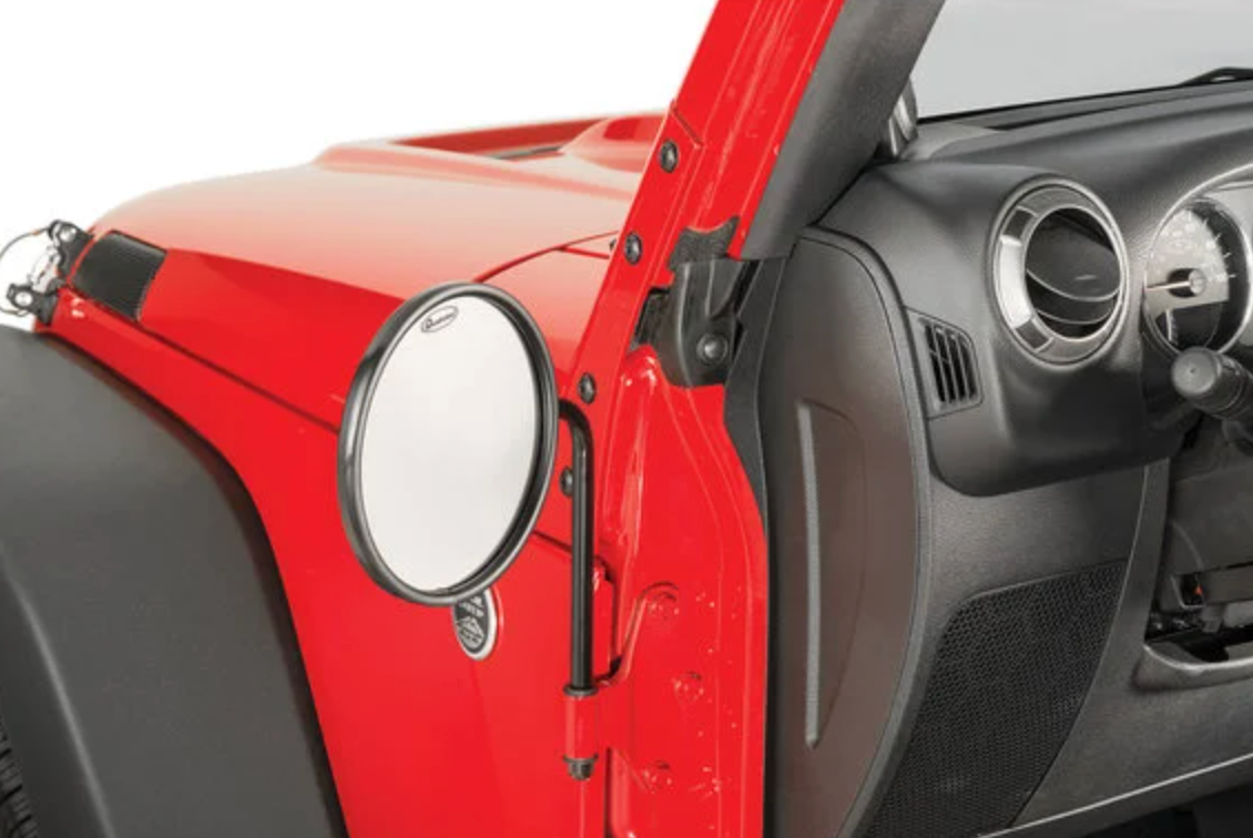 Quadratec Adventure Mirrors - Round Head for 76-26 Jeep Wrangler JL, JK, TJ, YJ, CJ & Gladiator JT