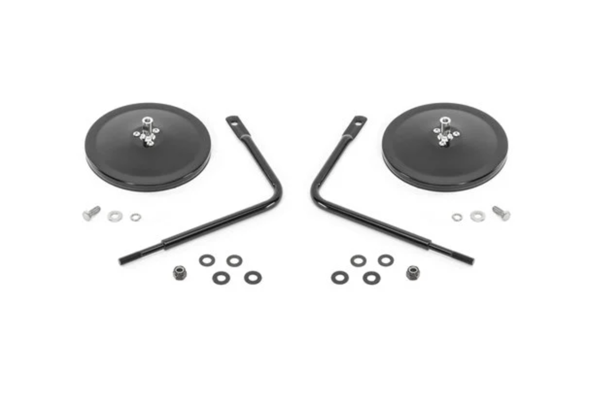 Quadratec Adventure Mirrors - Round Head for 76-26 Jeep Wrangler JL, JK, TJ, YJ, CJ & Gladiator JT