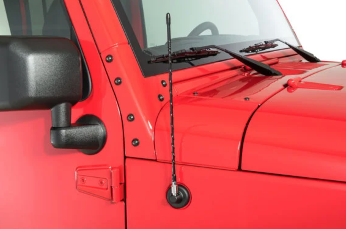 Quadratec 16" Hi Performance AM/FM Stubby Antenna for 07-26 Jeep Wrangler JL, JK & Gladiator JT