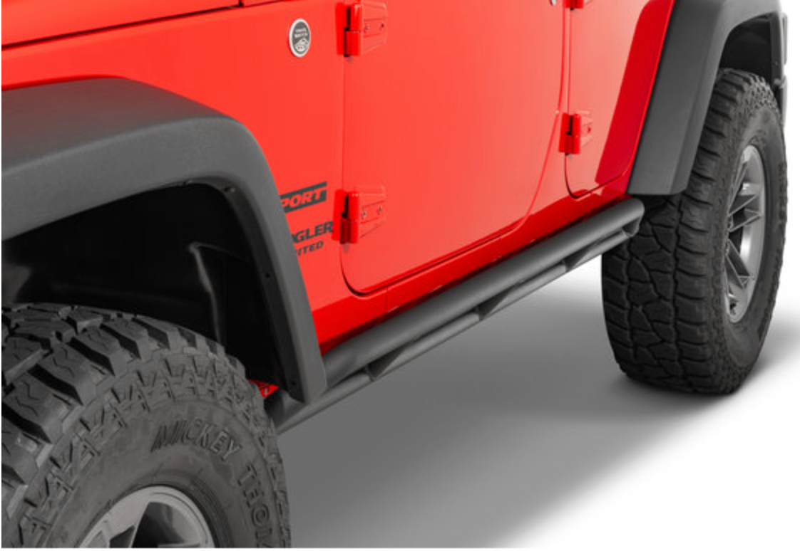 Quadratec Heavy Duty Rocker Guards for 07-18 Jeep Wrangler JK Unlimited 4-Door