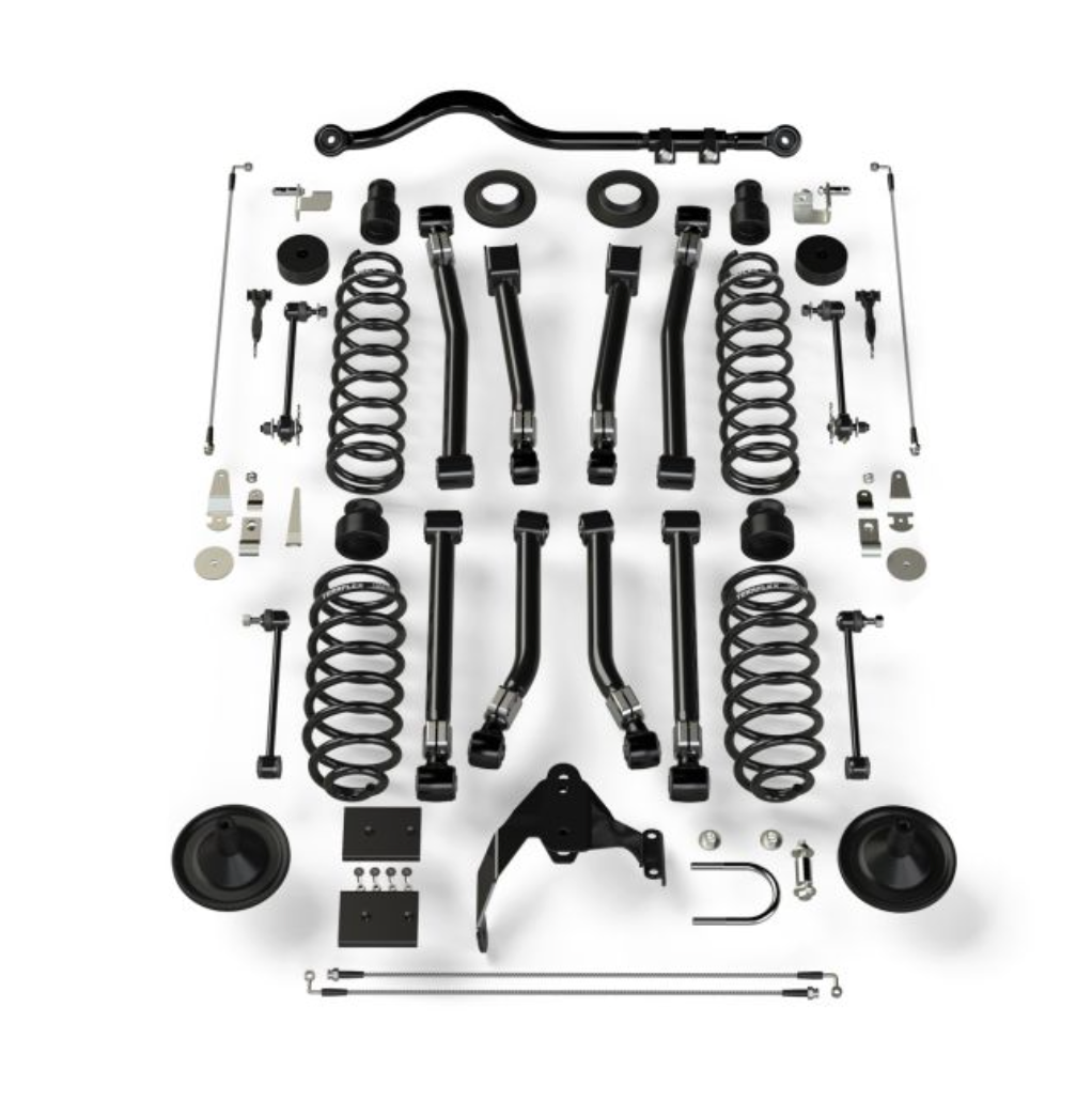 JK 4dr: 4" Suspension System W/ 8 Alpine Short Control Arms - No Shocks