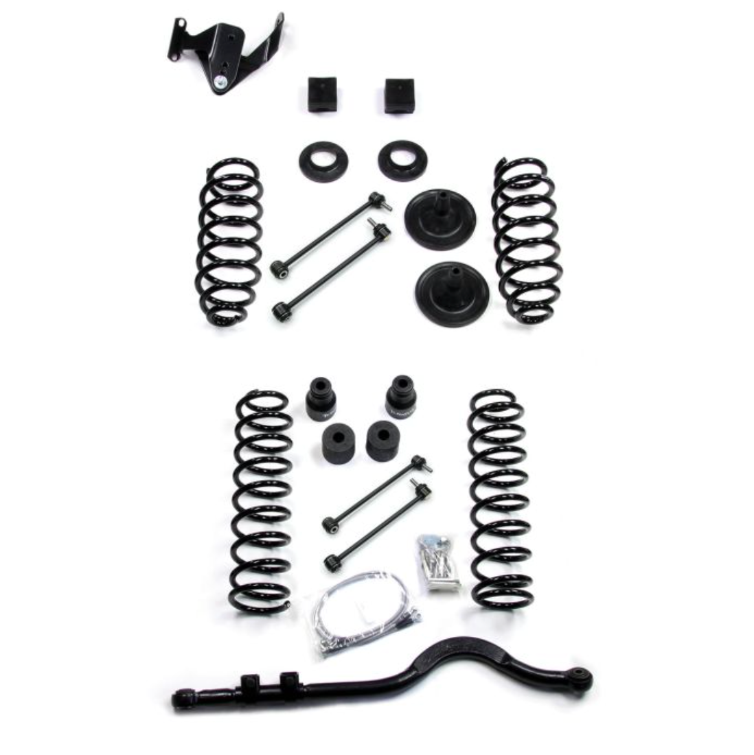 JK 4dr: 3" Coil Spring Lift Kit W/ Track Bar - No Shocks
