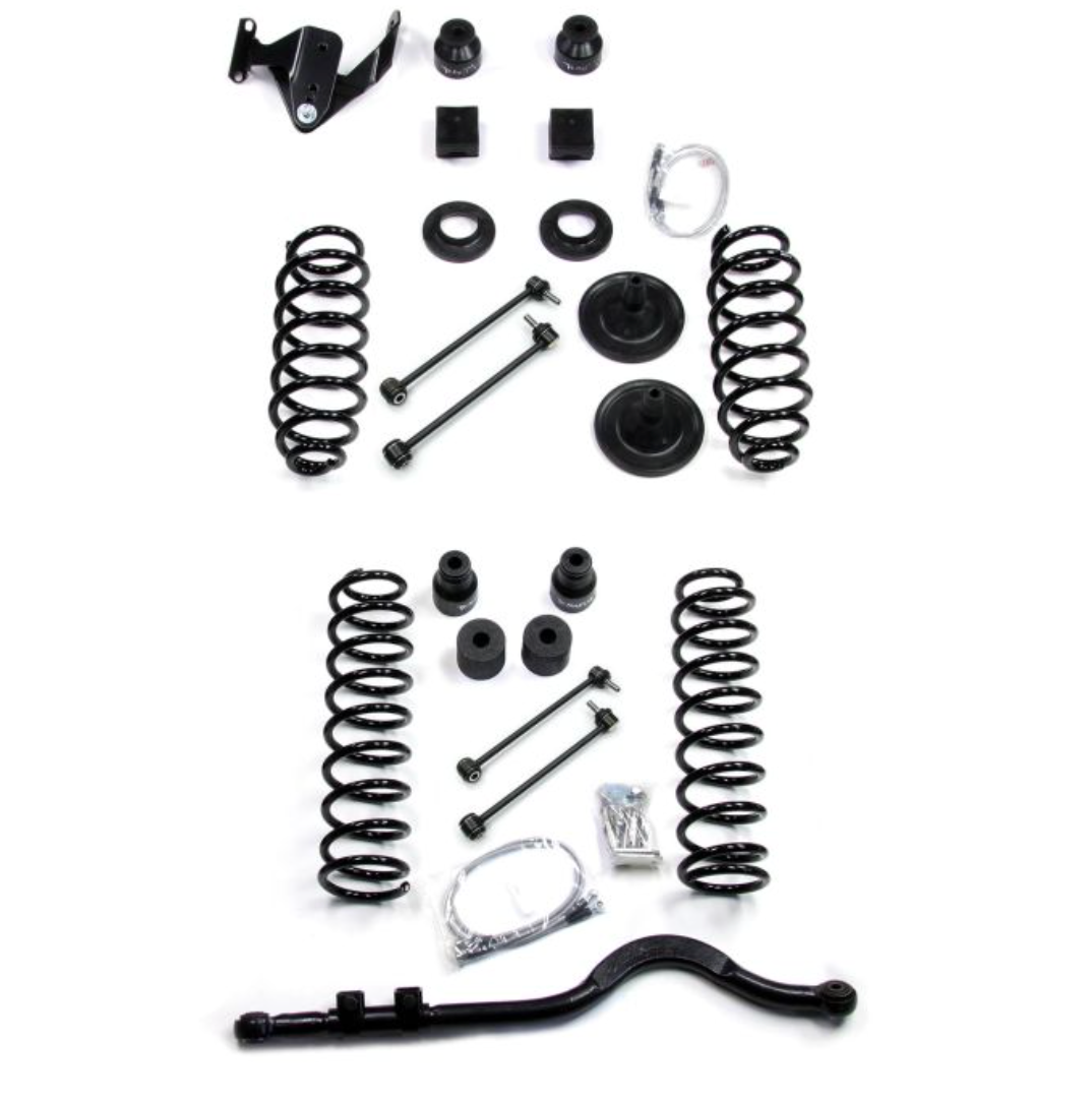 JK 4dr: 4" Coil Spring Lift Kit W/ Track Bar - No Shocks