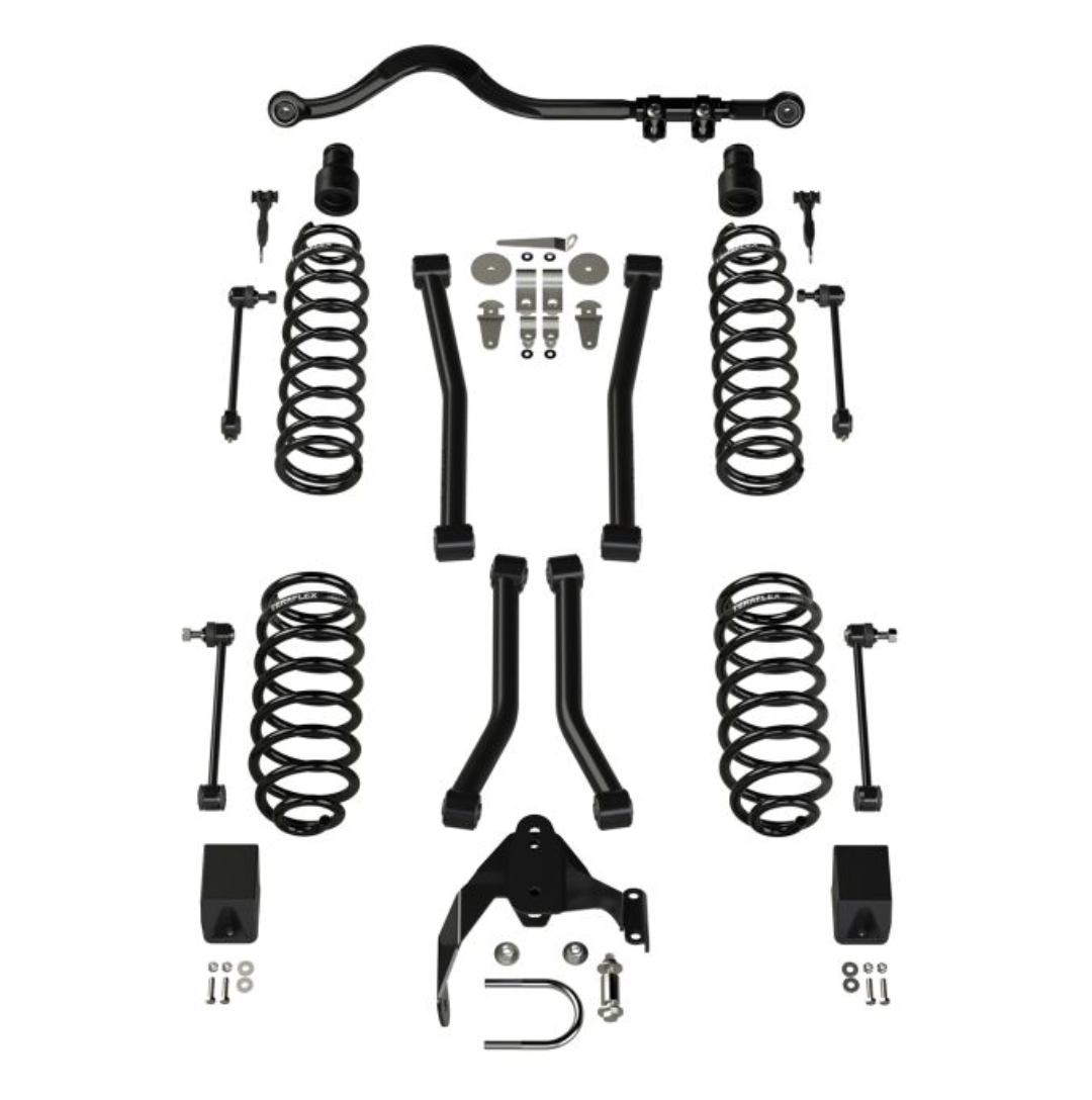 JK 2dr: 3" Suspension System W/ 4 Sport Control Arms - No Shocks