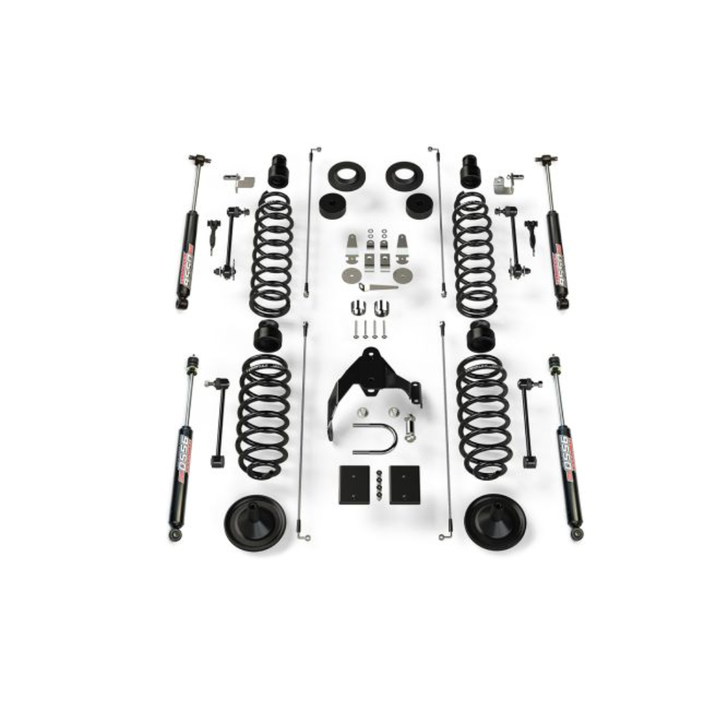 JK 4dr: 4" Coil Spring Base Lift Kit & 9550 VSS Twin-Tube