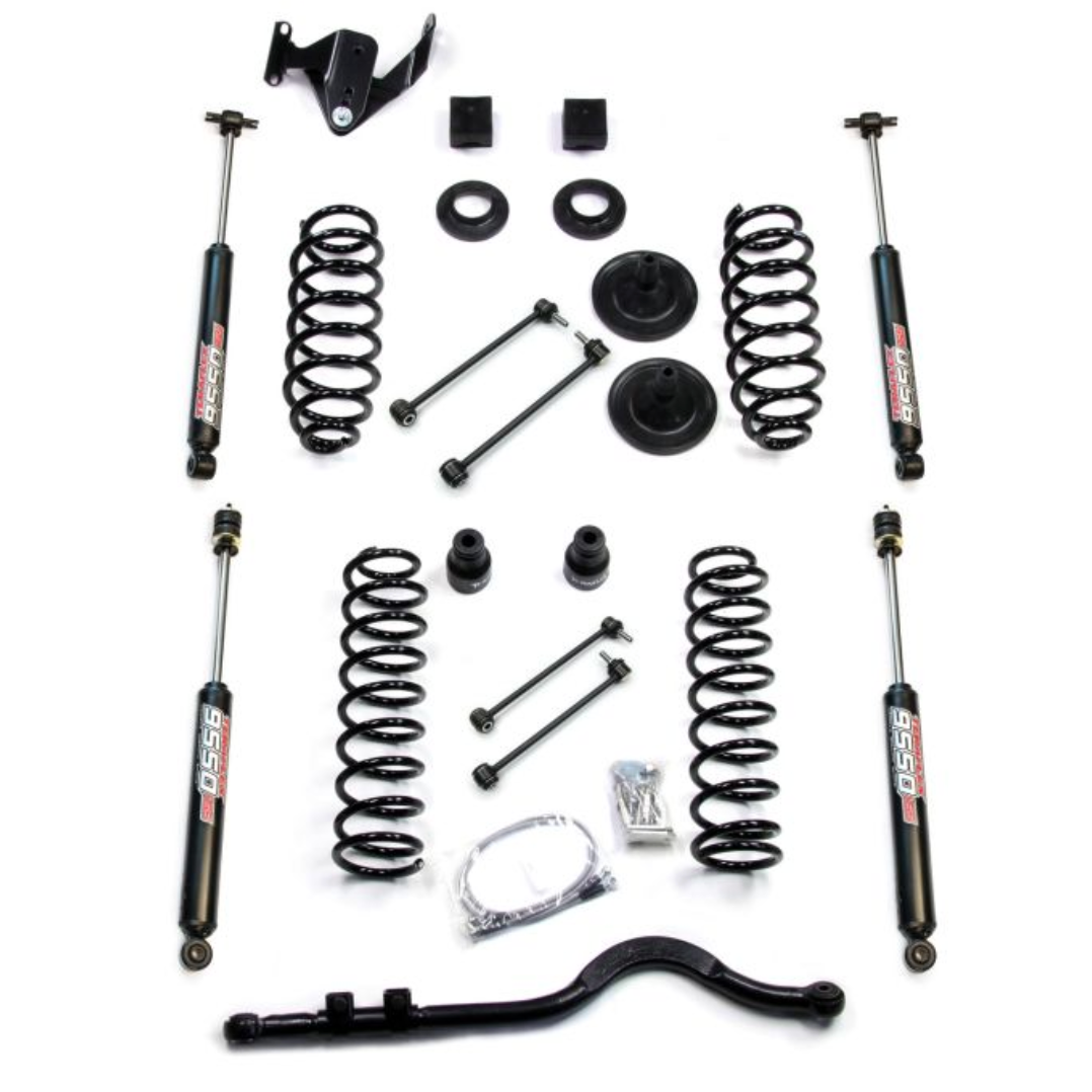 JK 4dr: 3" Coil Spring Base Lift Kit W/ Front Track Bar & 9550 VSS Twin-Tube
