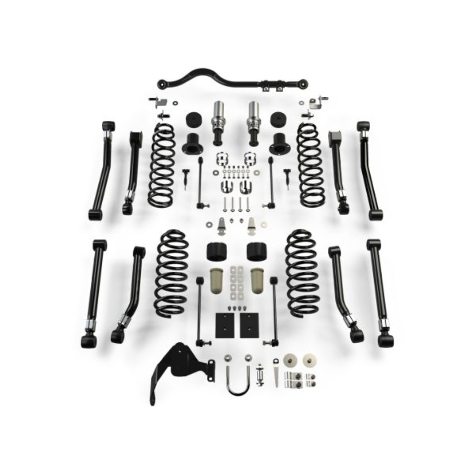 JK 4dr: 3" Alpine CT3 Outback Overland Short Arm Suspension System - No Shocks