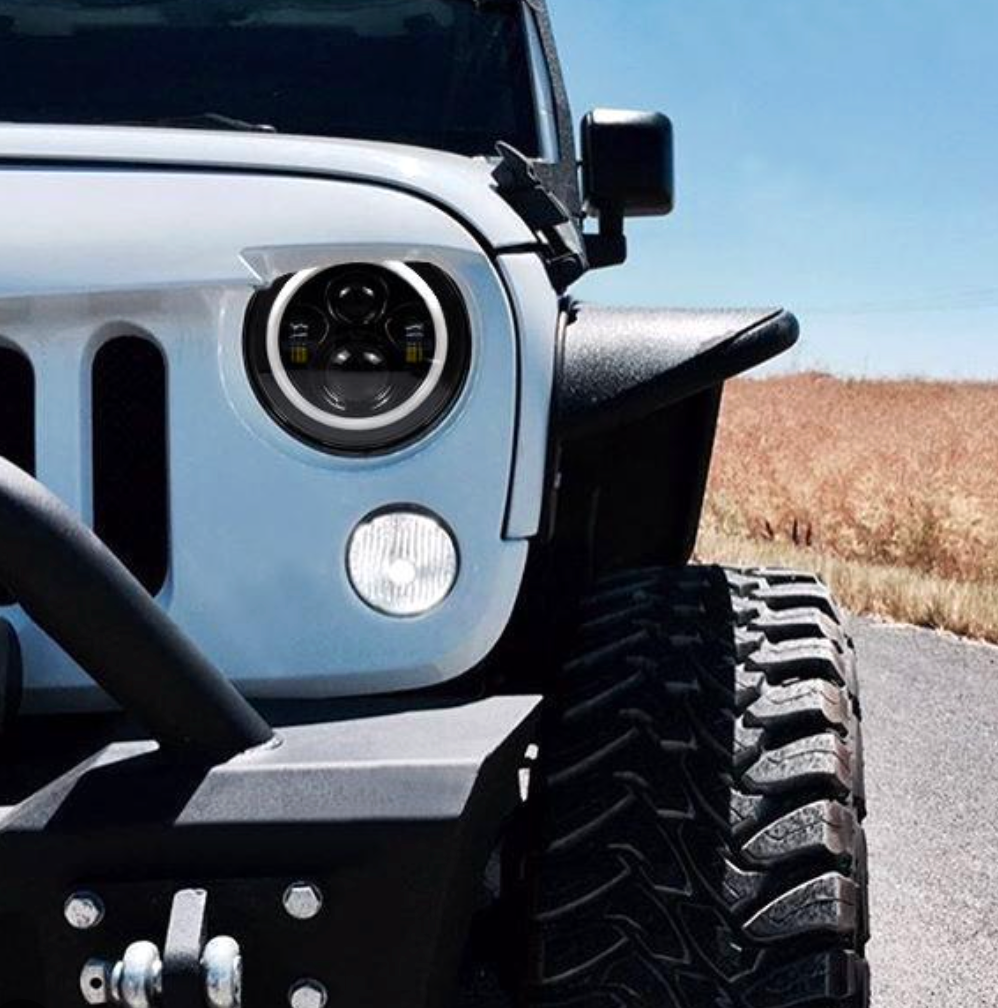 Trail Ops 7" Halo LED Headlights for Jeep Wrangler JK/JKU