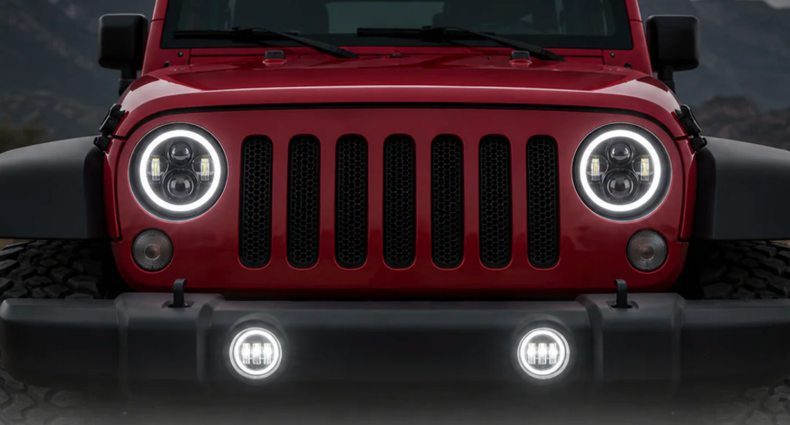 Trail Ops 7-Inch LED Headlight & Fog Light Combo Kit (Non- RGB) | Jeep Wrangler JK/JKU