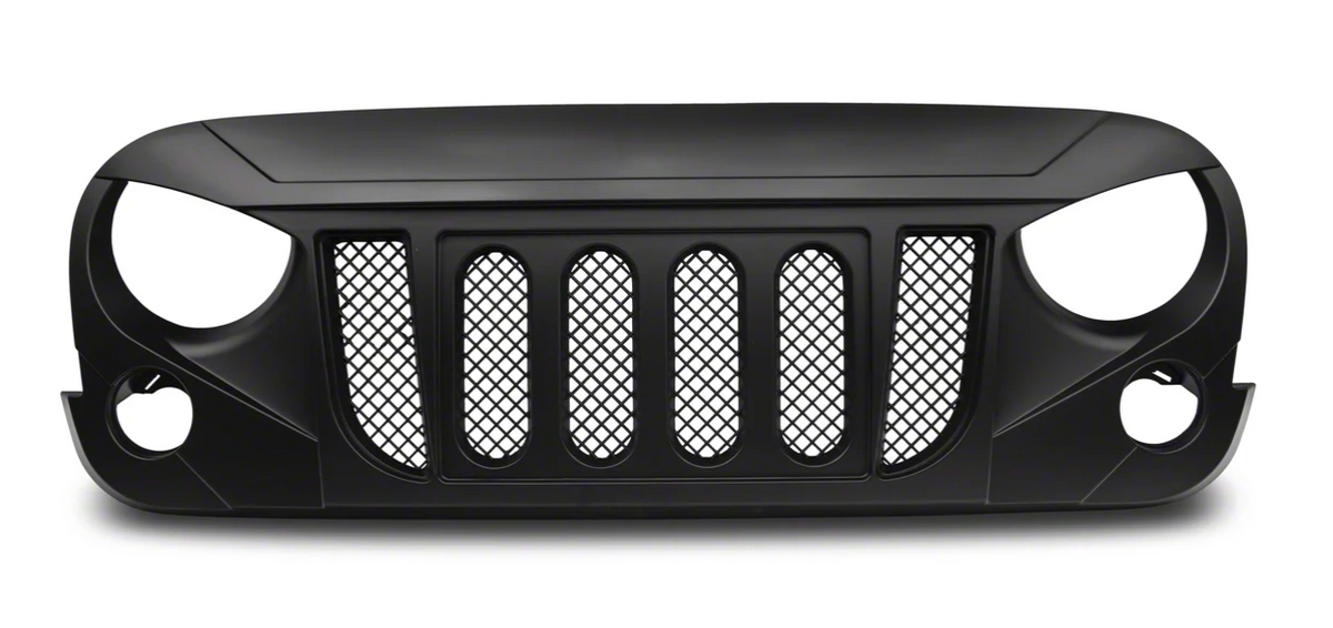 Trail Ops Venom Front Grille - Matte Black (2007-2018 Jeep Wrangler JK/JKU)