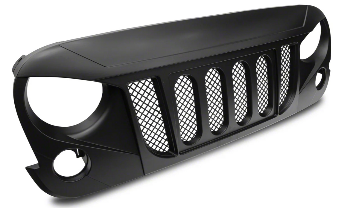Trail Ops Venom Front Grille - Matte Black (2007-2018 Jeep Wrangler JK/JKU)