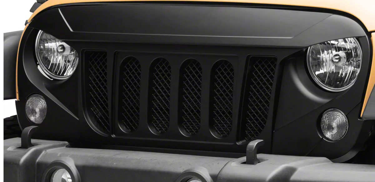 Trail Ops Venom Front Grille - Matte Black (2007-2018 Jeep Wrangler JK/JKU)