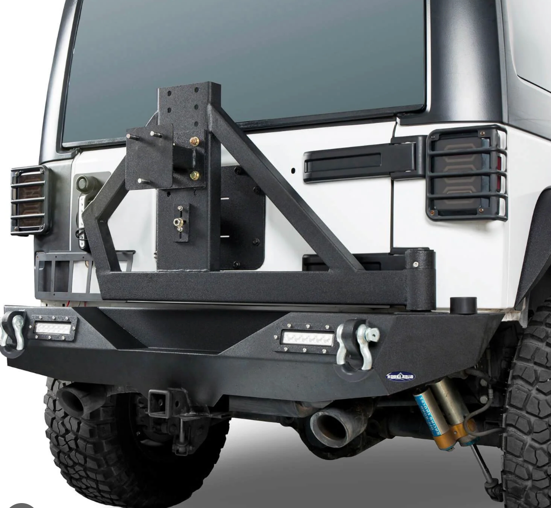 Trail Ops Rear Bumper W/ Tire Carrier TO-JK-2103
