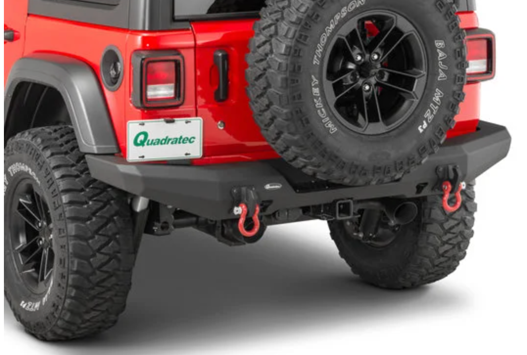 Quadratec Brute Strength Aluminum Rear Bumper for 18-26 Jeep Wrangler JL
