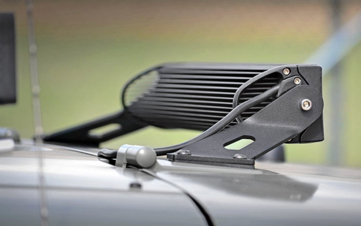 LED Light Mount Hood | 20" | Jeep Wrangler JK/Wrangler Unlimited (07-18)