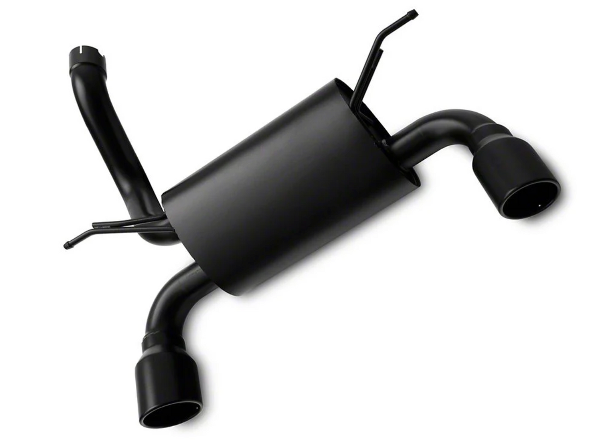 JL/JLU Outlaw Axle-Back Exhaust System with Black Tips