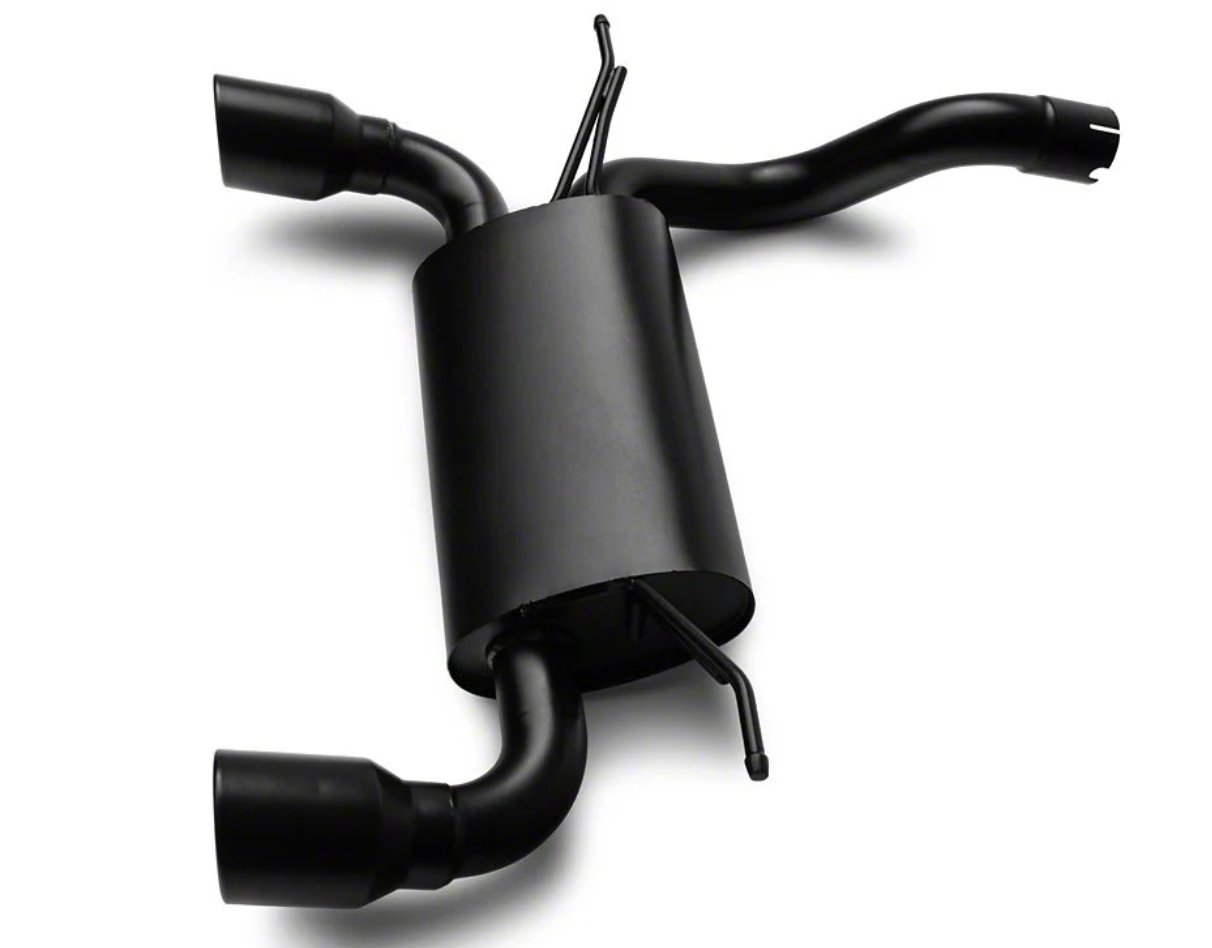 JL/JLU Outlaw Axle-Back Exhaust System with Black Tips