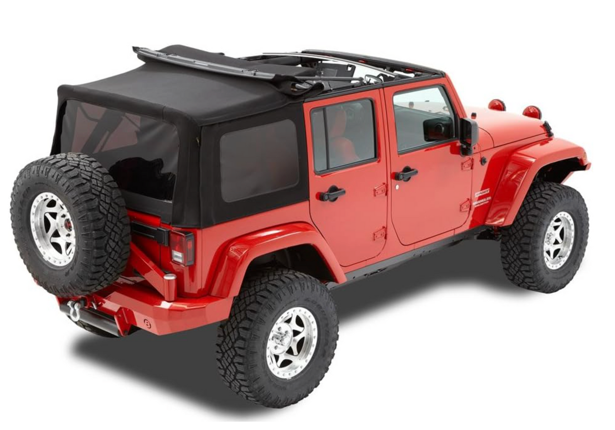Bestop Replace-A-Top Black Twill Soft Top for Jeep Wrangler JK 4-Door