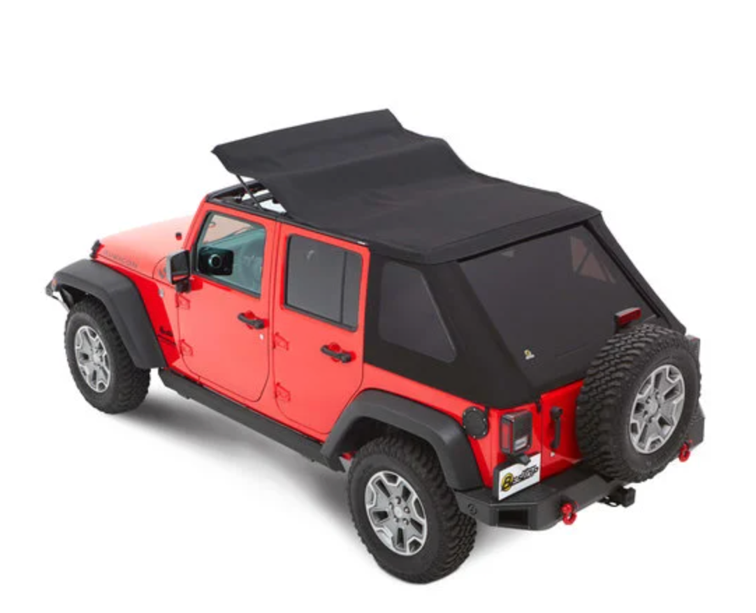 Bestop Trektop NX Plus Black Twill Soft Top for Jeep Wrangler JK Unlimited 4-Door