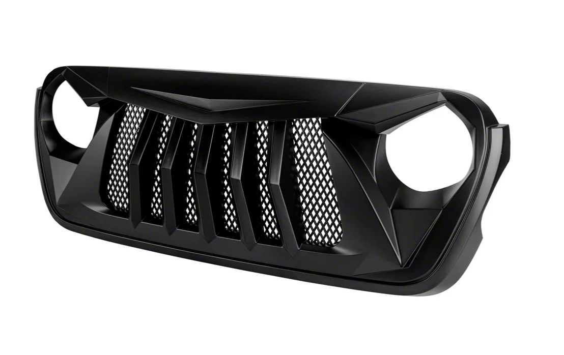 Trail Ops Bird of Prey Matte Black Grille for 2018-2026 Jeep Wrangler JL/JLU & Gladiator JT