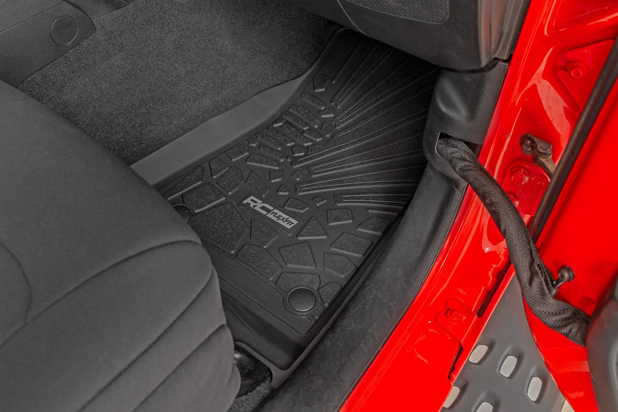 Flex-Fit Floor Mats | FR & RR | RR Lockable | Jeep Gladiator JT 4WD (20-25)