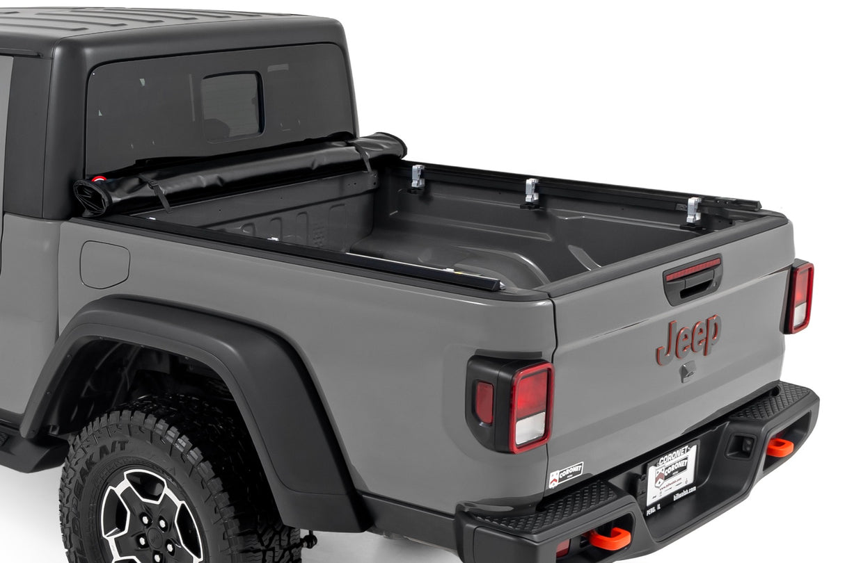 Rough Country Soft Roll Up Bed Cover | 5 Bed | Jeep Gladiator JT 4WD (2020-2025)