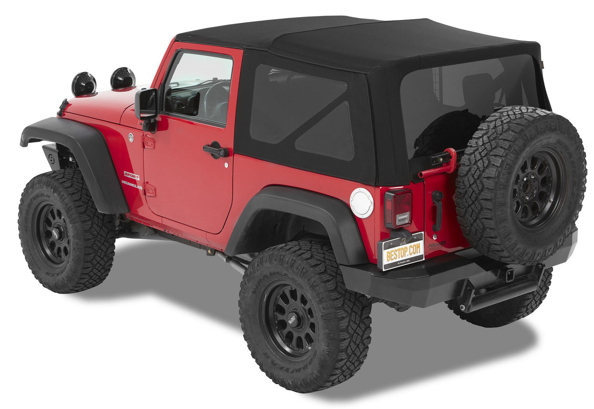 Bestop Replace-A-Top Black Twill Soft Top for Jeep Wrangler JK 2-Door