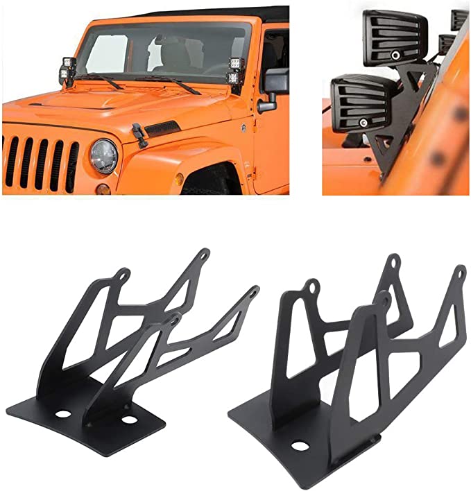 Trail Ops Double A-Pillar Mount JK/JKU Jeep Wrangler