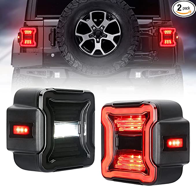Trail Ops Smoked LED Tail Light Jeep Wrangler JL/JLU
