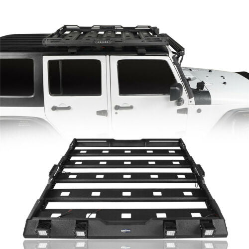 Trail Ops Roof Rack For Hardtops W- Lights TO-JK-7109