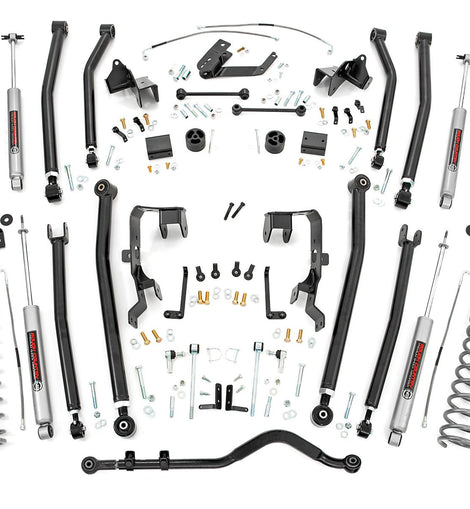Rough Country 4 Inch Lift Kit | Long Arm | Jeep Wrangler Unlimited 2WD/4WD (2007-2011)