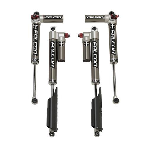 Falcon Shocks SP2 3.3 Fast Adjust Piggyback Front and Rear Shocks for 3.50 to 4.50-Inch Lift (20-26 3.6L Jeep Gladiator JT, Excluding Mojave)