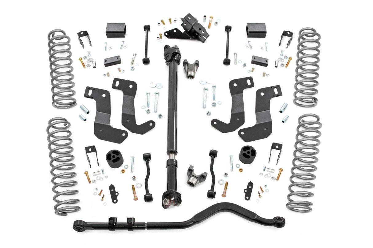 Rough Country 3.5 Inch Lift Kit | C/A Drop | 4-Door | 392 | Jeep Wrangler Unlimited (18-23)